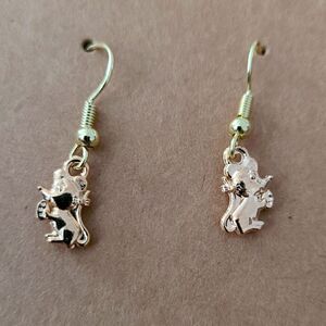 New Handcrafted Tiny Mouse 3D Dangle Earrings on 14K Gold Plated Hooks